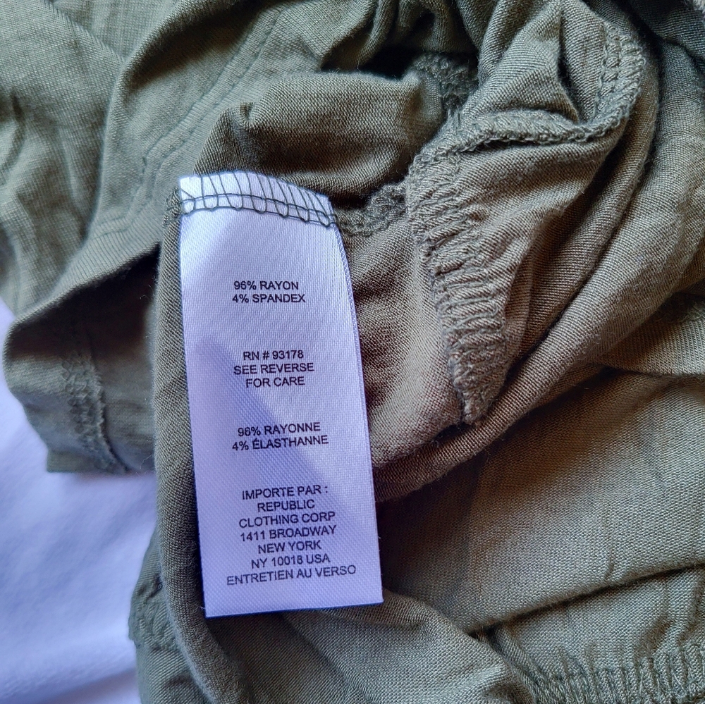 Forest Green Tiered Midi Dress Size 1X | Boho Cottagecore Casual T Tahari - Picture 3 of 10